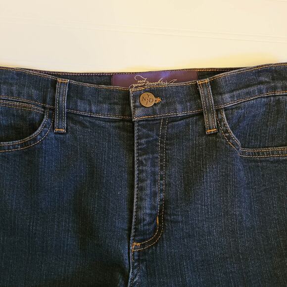 NYDJ Jeans Size 4 Blue Bootcut Dark Wash Not Your Daughters Jeans - Picture 7 of 10
